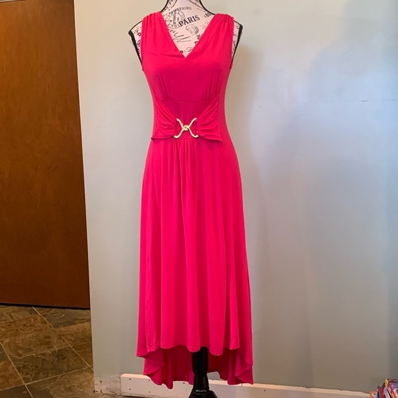 NWT Completely Me Women’s XS Extra Small Sleeveless V-Neck Pink Long Dress - Picture 1 of 6